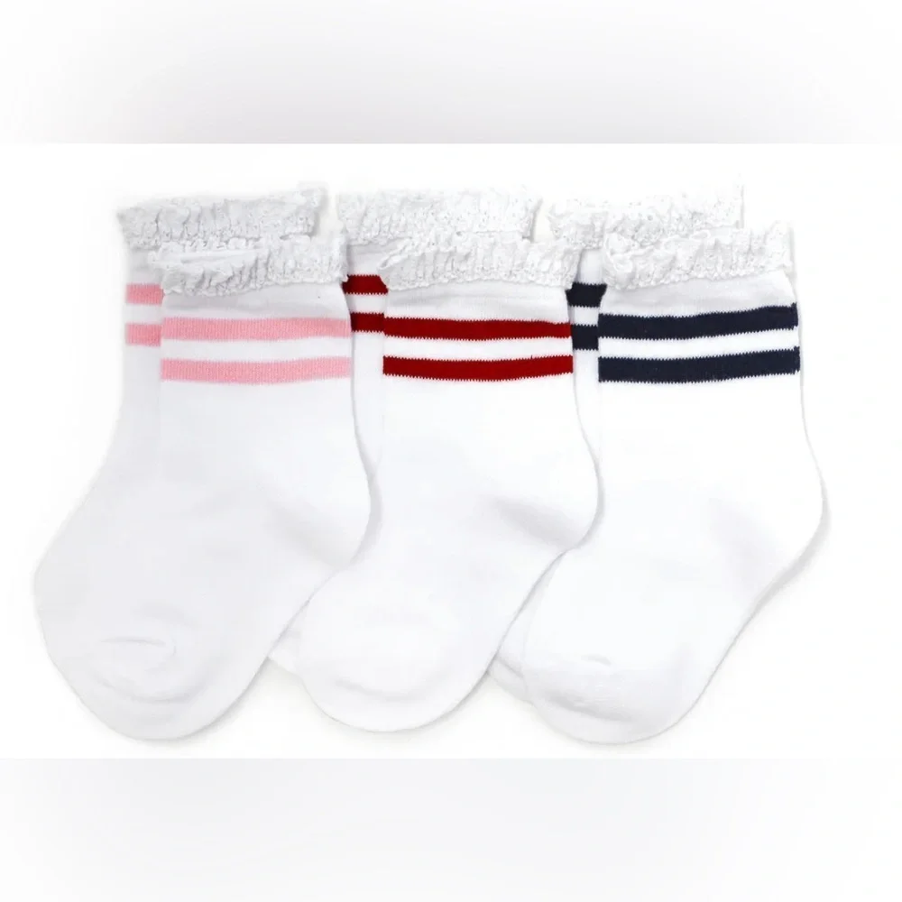girl by little stocking Co. Classic Stripe Midi Sock 3-Pack